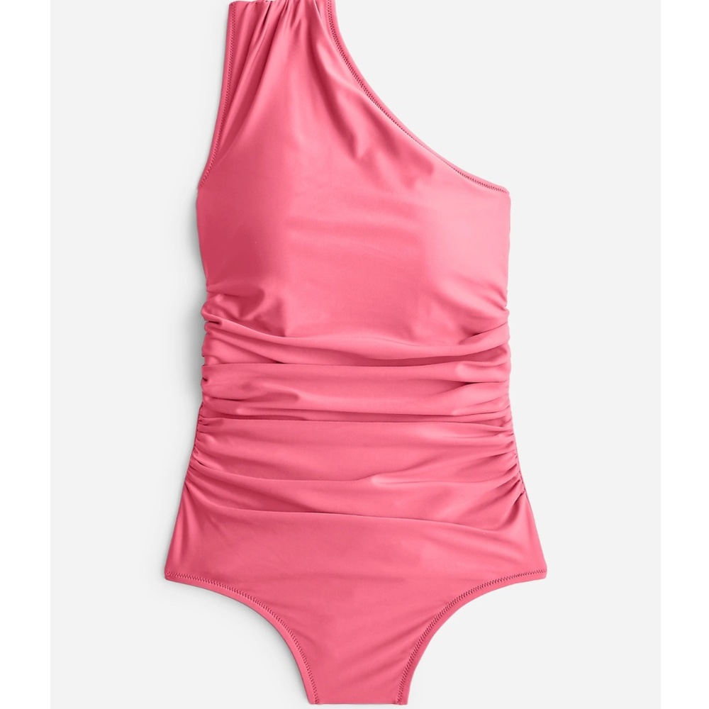 J.Crew Ruched One-Shoulder One-Piece size 16